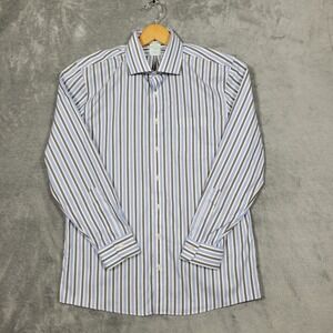 Brooks Brothers Shirt Mens 16 33 Slim Fit Non Iron Stretch Supima Dress Stripe